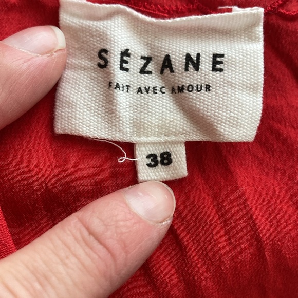 Sézane Red Silk Camisole - Picture 3 of 4